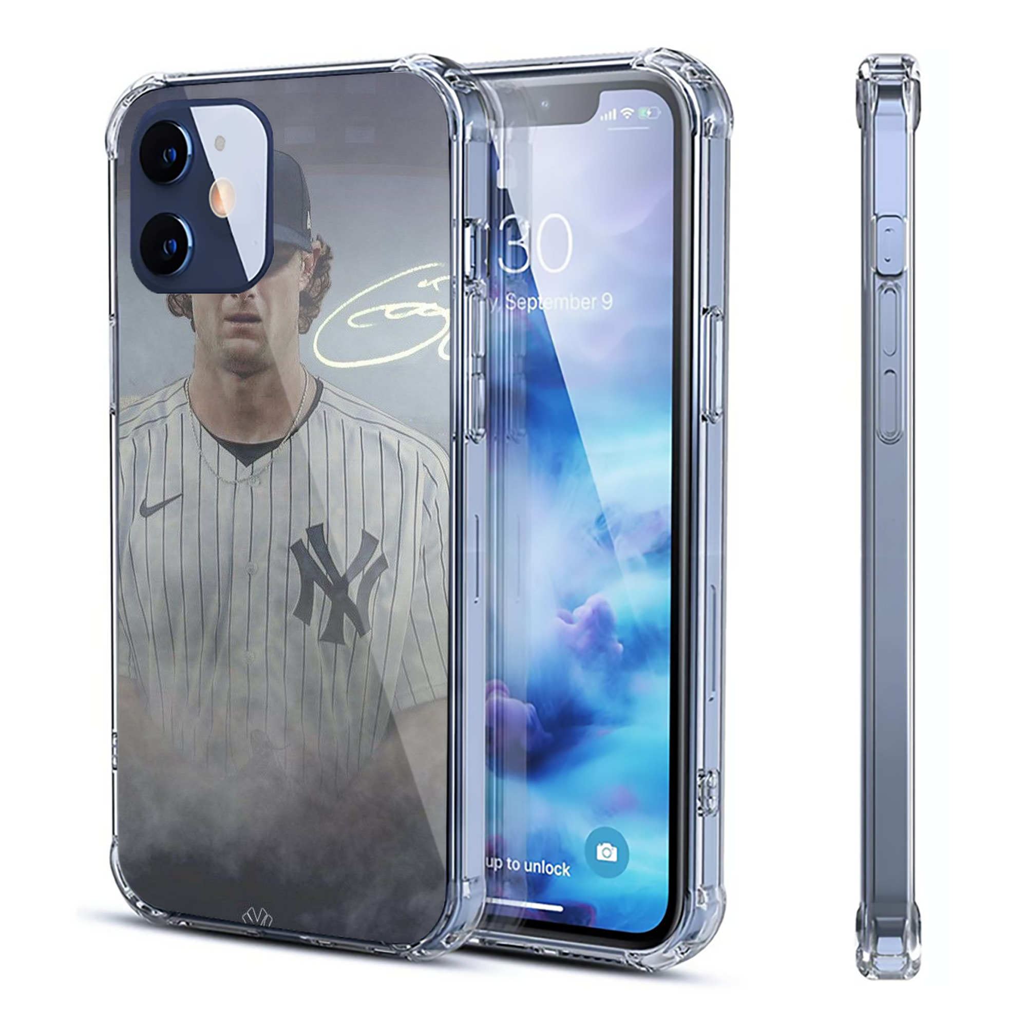 Gerrit Cole 27 Clear IPhone 12 Case – Soft TPU With UV Print – Enhanced Drop Protection, Precise Fit, Anti-Fingerprint, Customizable Design, Scratch-Resistant, Yellow-Resistant